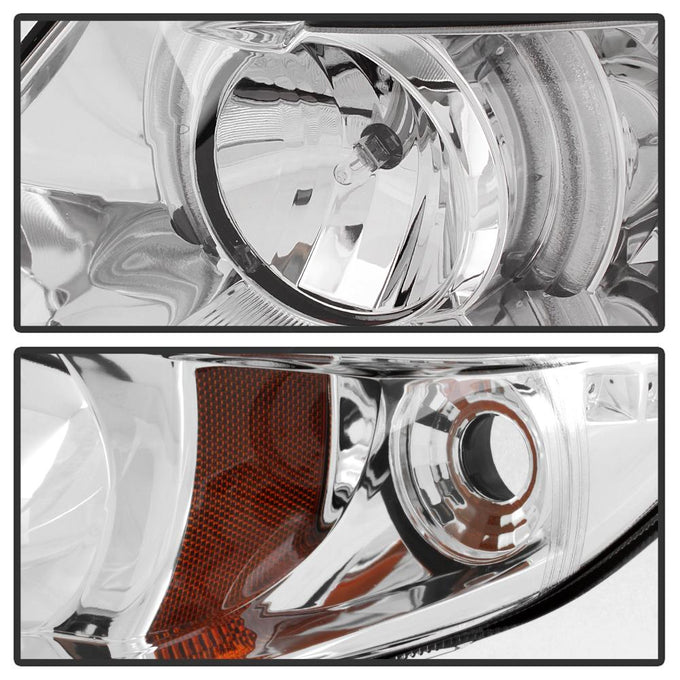 LED Halo Chrome Projector Headlights <br>06-08 Honda Civic