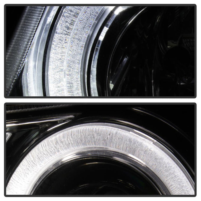 LED Halo Chrome Projector Headlights <br>06-08 Honda Civic