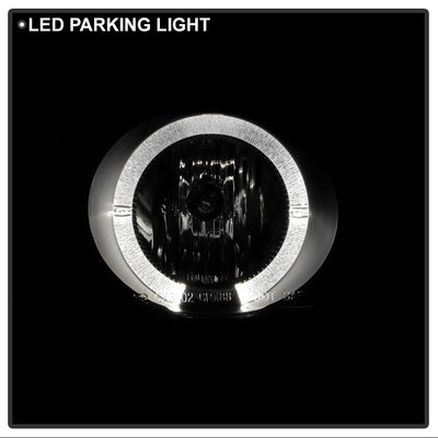 LED Halo Black Projector Headlights <br>90-91 Honda Civic CRX