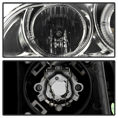 LED Halo Smoke Amber Reflector Projector Headlights <br>92-95 Honda Civic