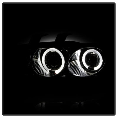LED Halo Smoke Amber Reflector Projector Headlights <br>92-95 Honda Civic