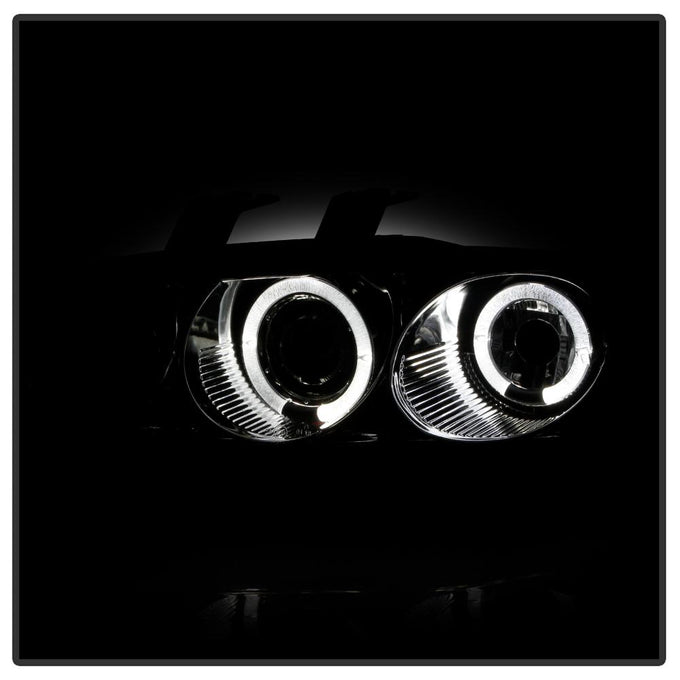 LED Halo Smoke Amber Reflector Projector Headlights <br>92-95 Honda Civic