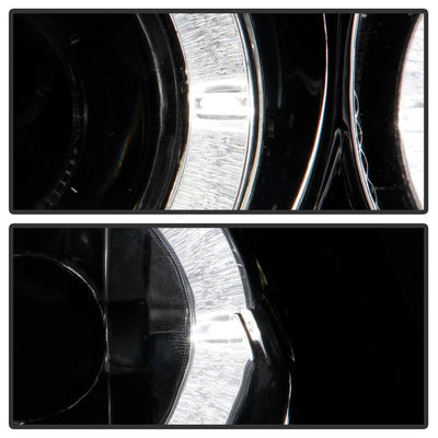 LED Halo Smoke Amber Reflector Projector Headlights <br>92-95 Honda Civic