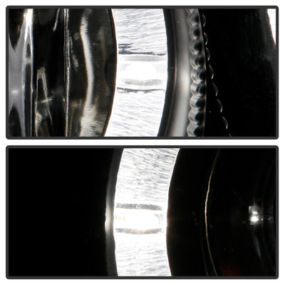 LED Halo Black Amber Reflector Projector Headlights <br>96-98 Honda Civic