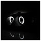 LED Halo Black Projector Headlights <br>99-00 Honda Civic
