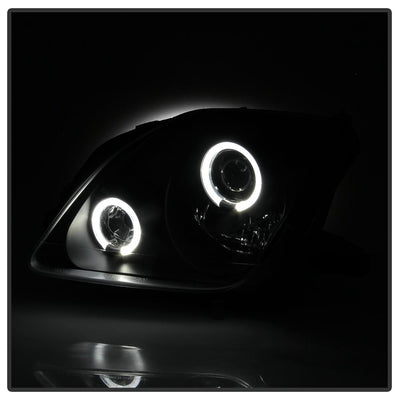 LED Halo Black Projector Headlights <br>97-01 Honda Prelude