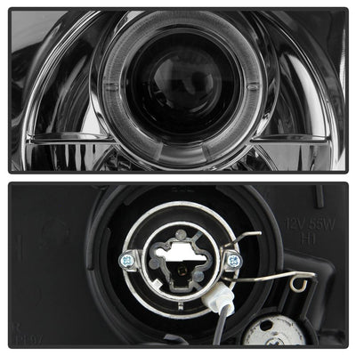 LED Halo Smoke Projector Headlights <br>97-01 Honda Prelude