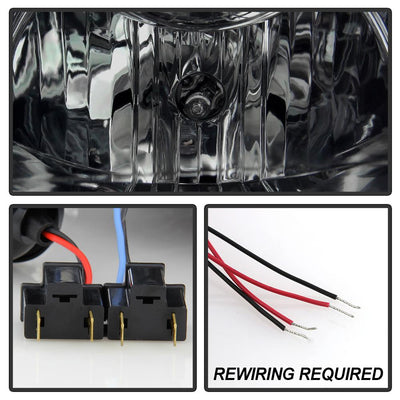 LED Halo Smoke Projector Headlights <br>97-01 Honda Prelude