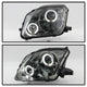 LED Halo Smoke Projector Headlights <br>97-01 Honda Prelude