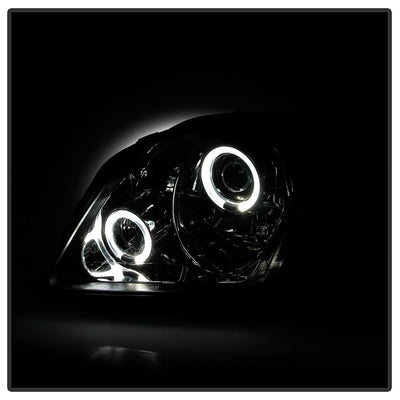 LED Halo Smoke Projector Headlights <br>97-01 Honda Prelude