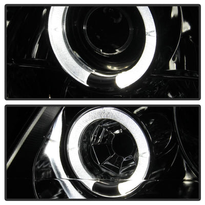 LED Halo Smoke Projector Headlights <br>97-01 Honda Prelude