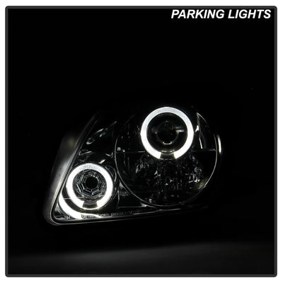 LED Halo Smoke Projector Headlights <br>97-01 Honda Prelude