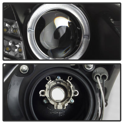 LED Halo Black DRL Projector Headlights <br>03-07 INFINITI G35