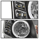 LED Halo Black DRL Projector Headlights <br>03-07 INFINITI G35