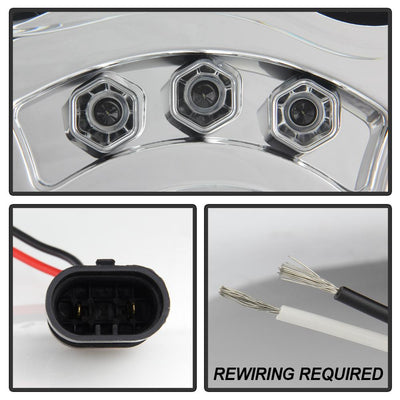 LED Halo Chrome Projector Headlights <br>05-07 Jeep Grand Cherokee