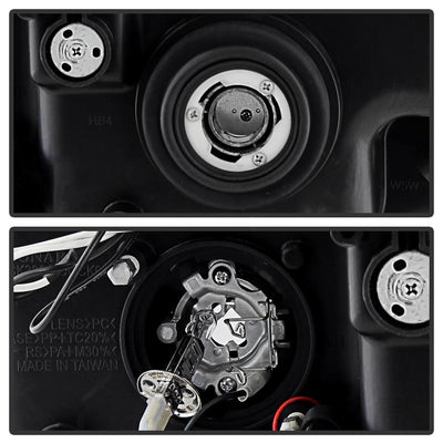 LED Halo Smoke Projector Headlights <br>05-07 Jeep Grand Cherokee