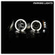 LED Halo Black Projector Headlights <br>99-04 Jeep Grand Cherokee