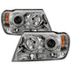 LED Halo Chrome Projector Headlights <br>99-04 Jeep Grand Cherokee