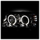 LED Halo Chrome Projector Headlights <br>99-04 Jeep Grand Cherokee