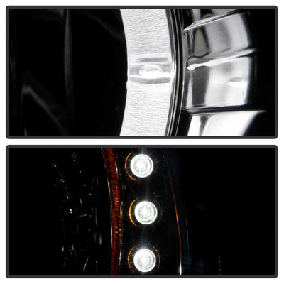 LED Halo Smoke Projector Headlights <br>99-04 Jeep Grand Cherokee