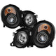 LED Halo Black Projector Headlights <br>98-02 Mercedes-Benz CLK320, 430, 55AMG