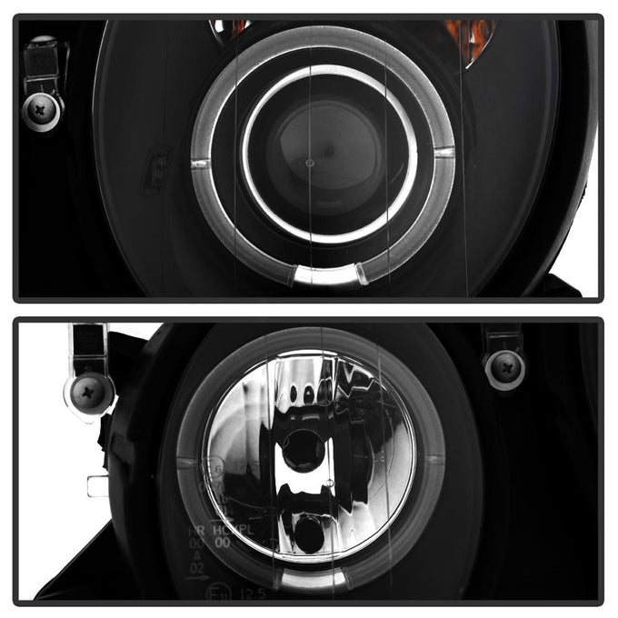 LED Halo Black Projector Headlights <br>98-02 Mercedes-Benz CLK320, 430, 55AMG