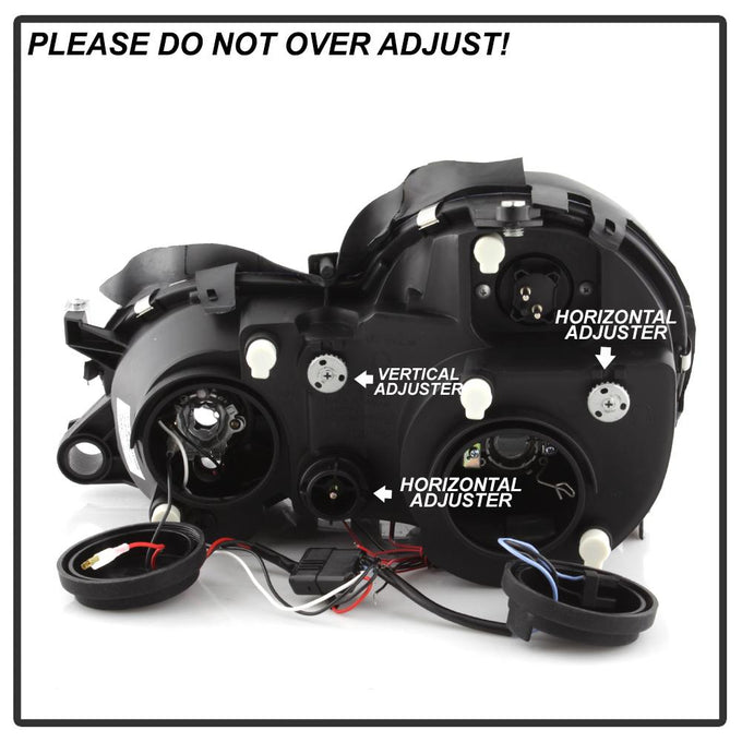 LED Halo Black Projector Headlights <br>98-02 Mercedes-Benz CLK320, 430, 55AMG