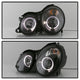 LED Halo Black Projector Headlights <br>98-02 Mercedes-Benz CLK320, 430, 55AMG