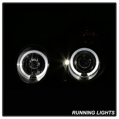 LED Halo Black Projector Headlights <br>98-02 Mercedes-Benz CLK320, 430, 55AMG