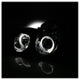 LED Halo Chrome Projector Headlights <br>98-02 Mercedes-Benz CLK320, 430, 55AMG