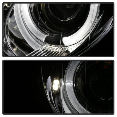 LED Halo Chrome Projector Headlights <br>98-02 Mercedes-Benz CLK320, 430, 55AMG