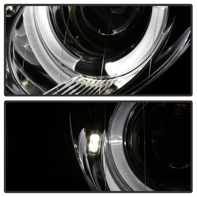 LED Halo Chrome Projector Headlights <br>98-02 Mercedes-Benz CLK320, 430, 55AMG