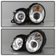 LED Halo Chrome Projector Headlights <br>98-02 Mercedes-Benz CLK320, 430, 55AMG