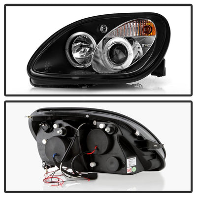 LED Halo Black Projector Headlights <br>98-04 Mercedes-Benz SLK230, SLK32 AMG, SLK320