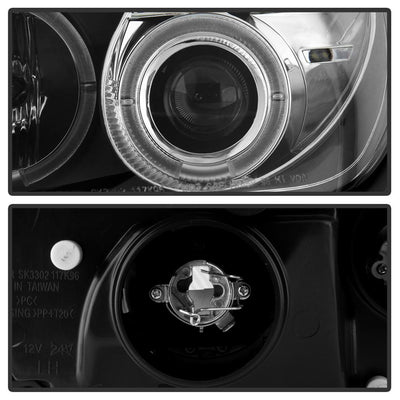 LED Halo Black Projector Headlights <br>98-04 Mercedes-Benz SLK230, SLK32 AMG, SLK320