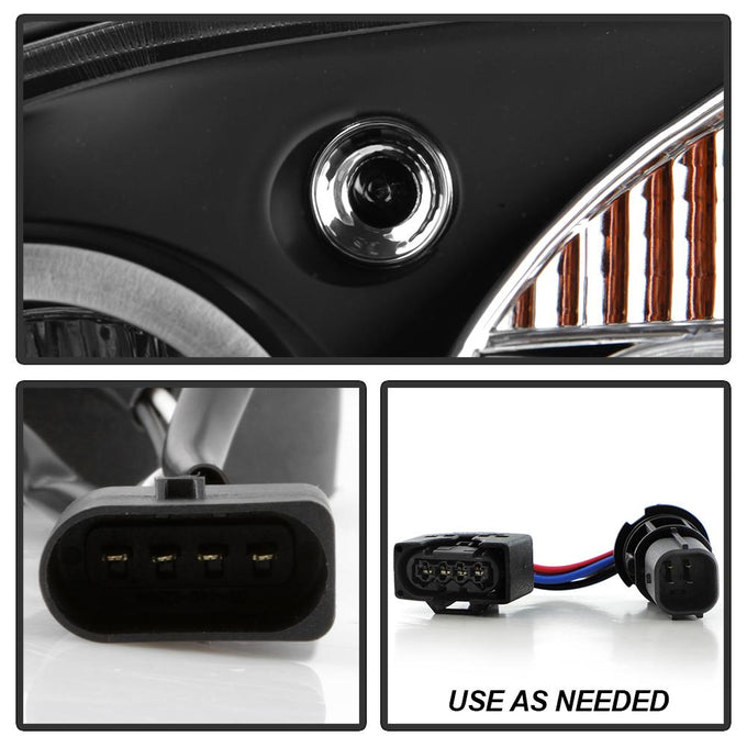 LED Halo Black Projector Headlights <br>98-04 Mercedes-Benz SLK230, SLK32 AMG, SLK320