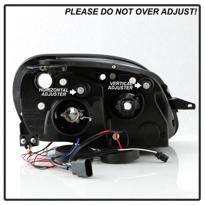 LED Halo Black Projector Headlights <br>98-04 Mercedes-Benz SLK230, SLK32 AMG, SLK320