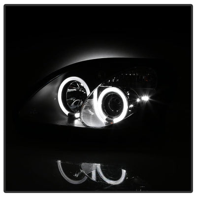 LED Halo Black Projector Headlights <br>98-04 Mercedes-Benz SLK230, SLK32 AMG, SLK320