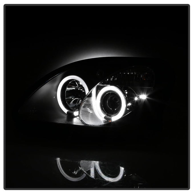 LED Halo Black Projector Headlights <br>98-04 Mercedes-Benz SLK230, SLK32 AMG, SLK320