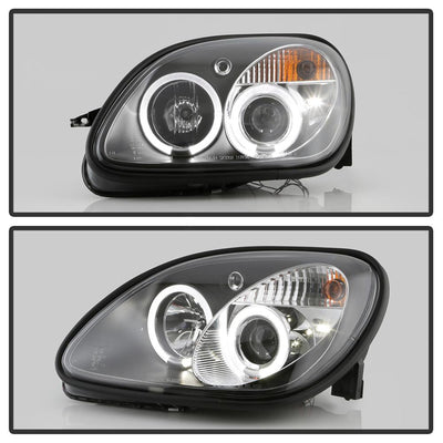 LED Halo Black Projector Headlights <br>98-04 Mercedes-Benz SLK230, SLK32 AMG, SLK320