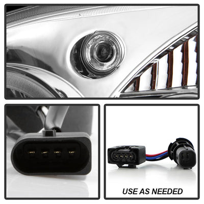 LED Halo Chrome Projector Headlights <br>98-04 Mercedes-Benz SLK230, SLK32 AMG, SLK320