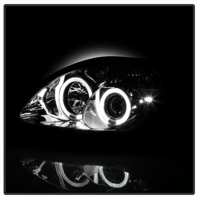 LED Halo Chrome Projector Headlights <br>98-04 Mercedes-Benz SLK230, SLK32 AMG, SLK320