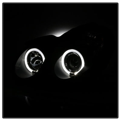 LED Halo Black Projector Headlights <br>02-05 Mercedes-Benz C230 01-05 C240 C320 02-04 C32 AMG