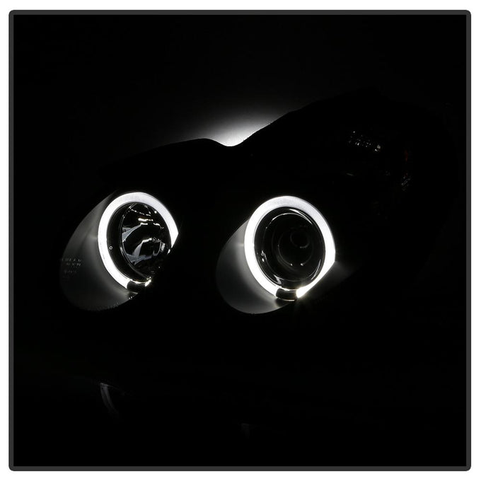 LED Halo Black Projector Headlights <br>02-05 Mercedes-Benz C230 01-05 C240 C320 02-04 C32 AMG