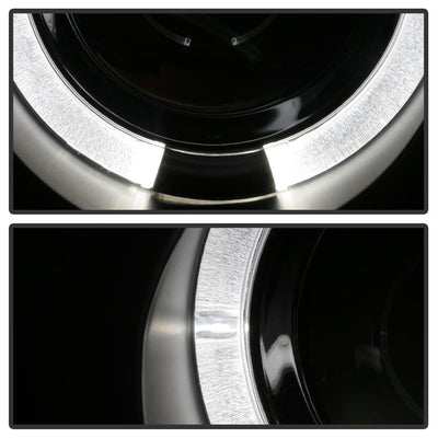 LED Halo Black Projector Headlights <br>02-05 Mercedes-Benz C230 01-05 C240 C320 02-04 C32 AMG