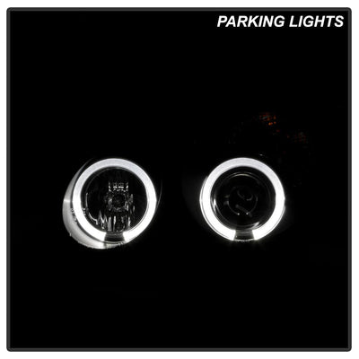 LED Halo Black Projector Headlights <br>02-05 Mercedes-Benz C230 01-05 C240 C320 02-04 C32 AMG