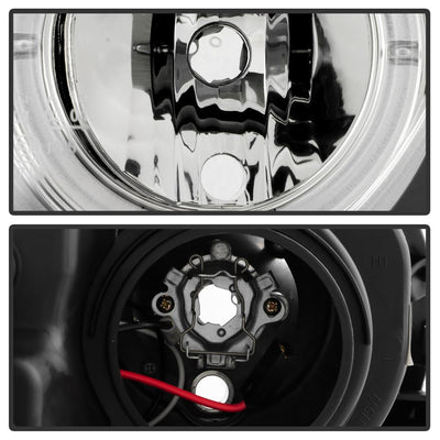 LED Halo Chrome Projector Headlights <br>02-05 Mercedes-Benz C230 01-05 C240 C320 02-04 C32 AMG