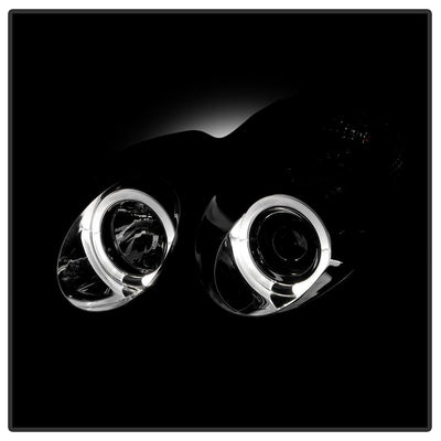 LED Halo Chrome Projector Headlights <br>02-05 Mercedes-Benz C230 01-05 C240 C320 02-04 C32 AMG