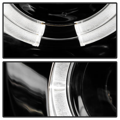 LED Halo Chrome Projector Headlights <br>02-05 Mercedes-Benz C230 01-05 C240 C320 02-04 C32 AMG