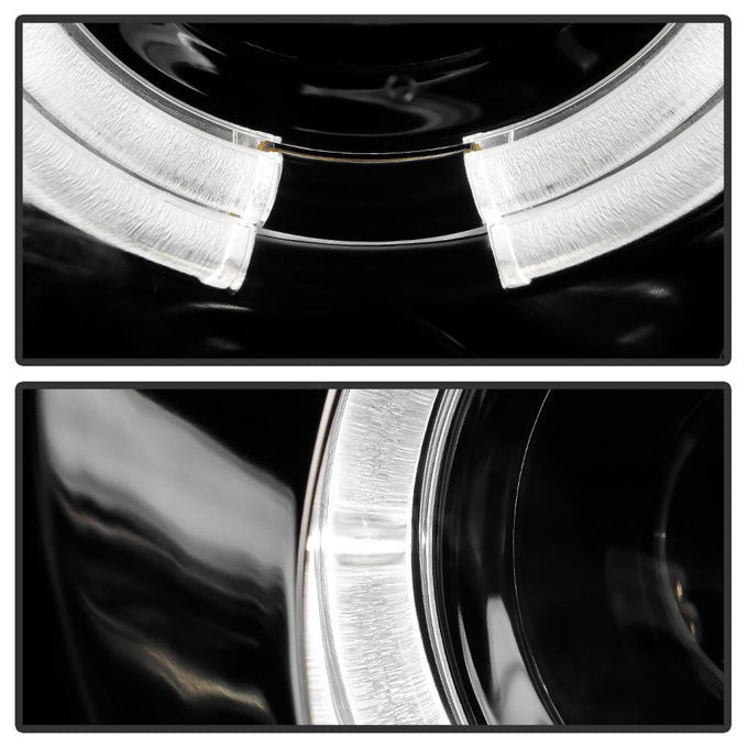 LED Halo Chrome Projector Headlights <br>02-05 Mercedes-Benz C230 01-05 C240 C320 02-04 C32 AMG